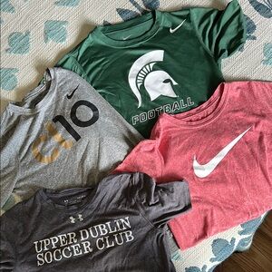 4 athletic shirts